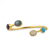 Flexible Bileklik - Ruby Stone / Labrodorite Stone / Opal Stone / Turquoise Stone 2