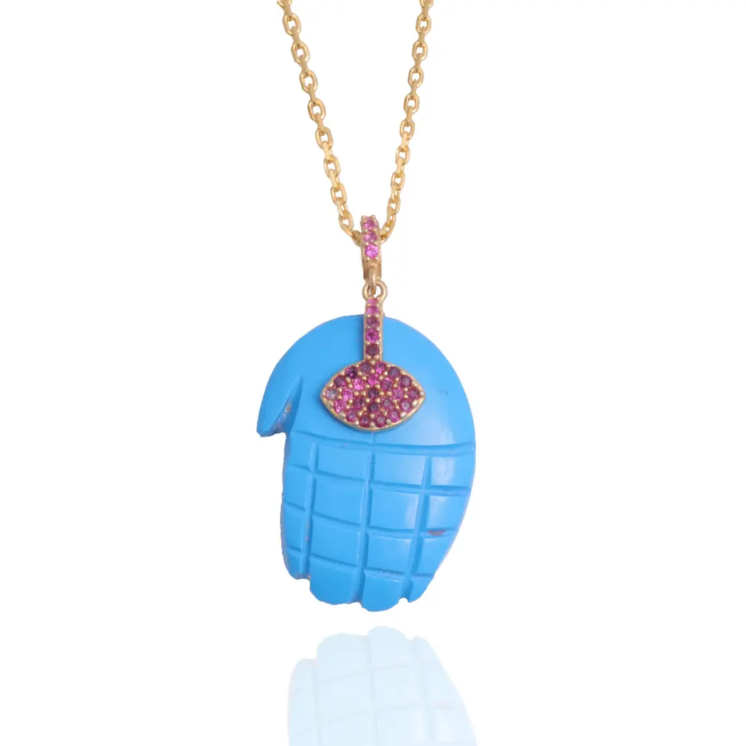 Fatemeh Kolye - Turquoise Stone (Handcrafted) 1