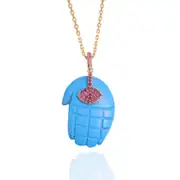 Fatemeh Kolye - Turquoise Stone (Handcrafted) 1