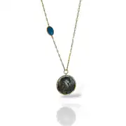 Sors Madalyon - Coin & Turquoise Stone (Handcrafted) 1
