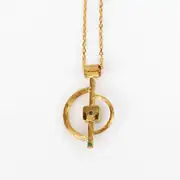 Orena Necklace - Aquamarine Stone ( Ore Dune Logo ) 2