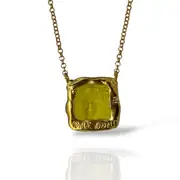 Helios Kolye - Eski Sarı Cam (Handcrafted) 4